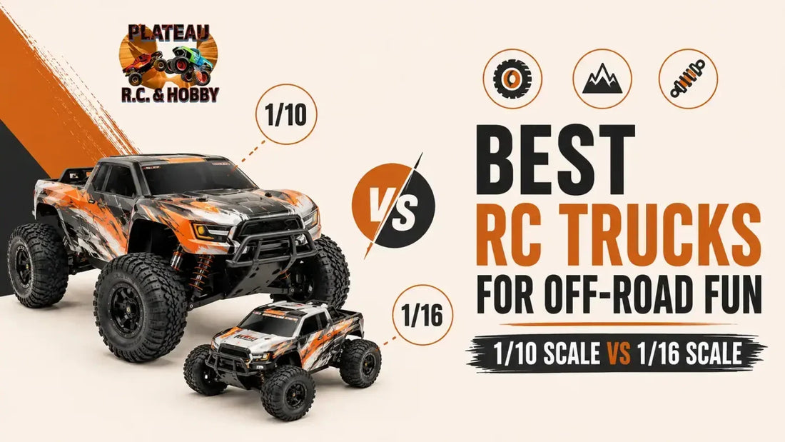 Best RC Trucks for Off-Road Fun: 1/10 Scale RC Trucks vs 1/16 Scale RC Trucks