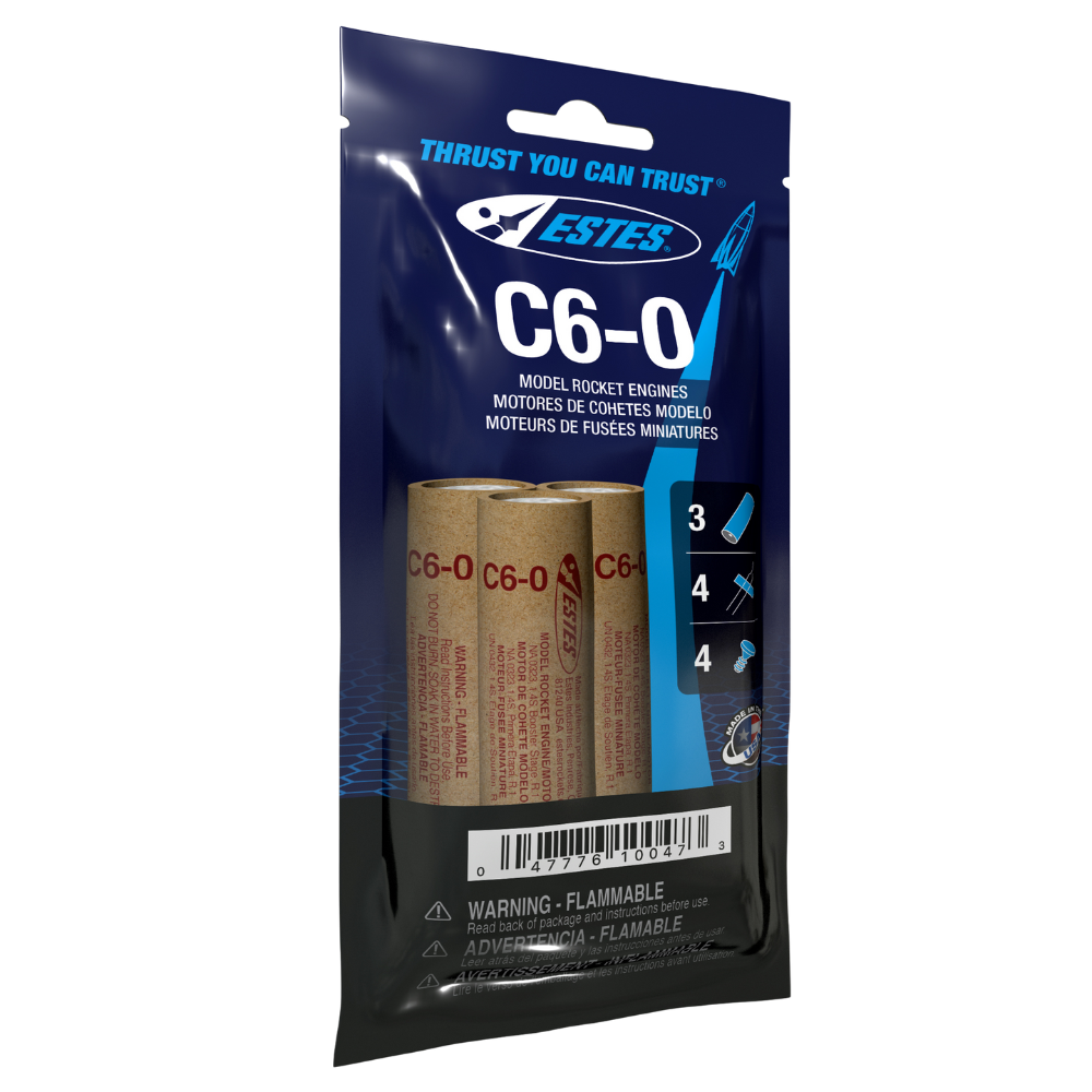 Estes C6-0 model rocket engines