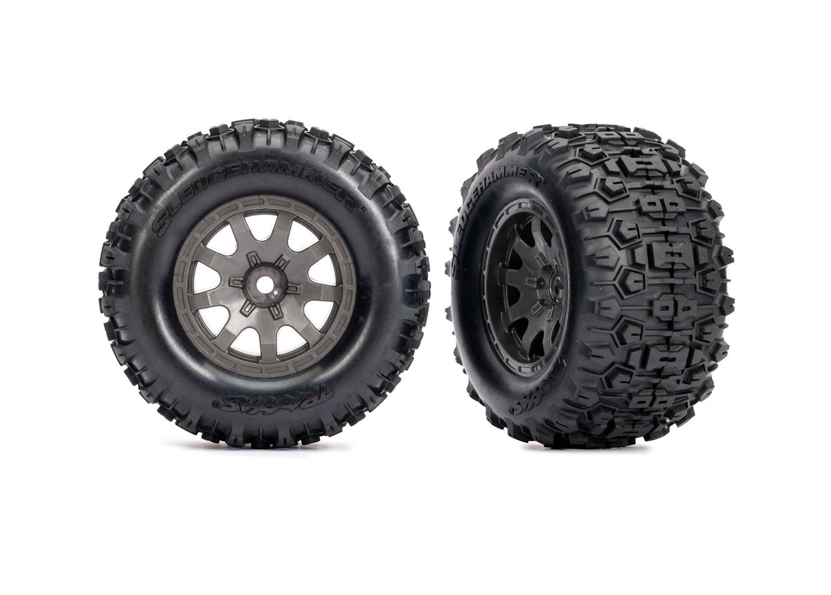 Mini Maxx Front Wheels w/ Sledgehammer Tires