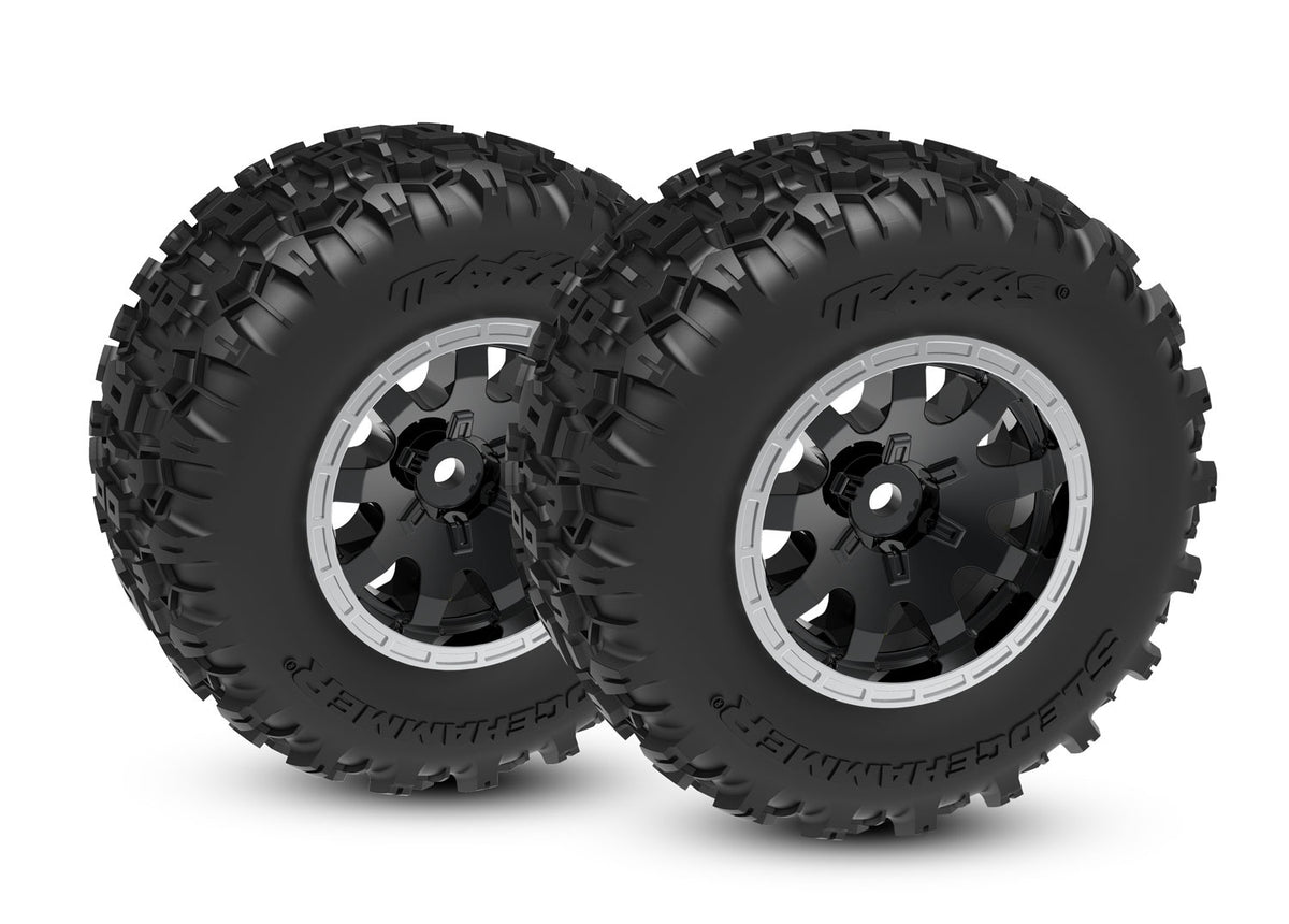 Mini Maxx Front Wheels w/ Sledgehammer Tires