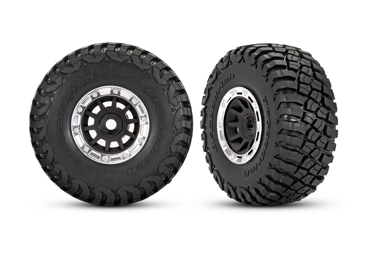 Mini Slash 1.4" Black & Chrome Wheels w/ BFG Mud-Terrain Tires
