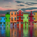 Colorful House on the Water Jigsaw Puzzle 1000 pieces