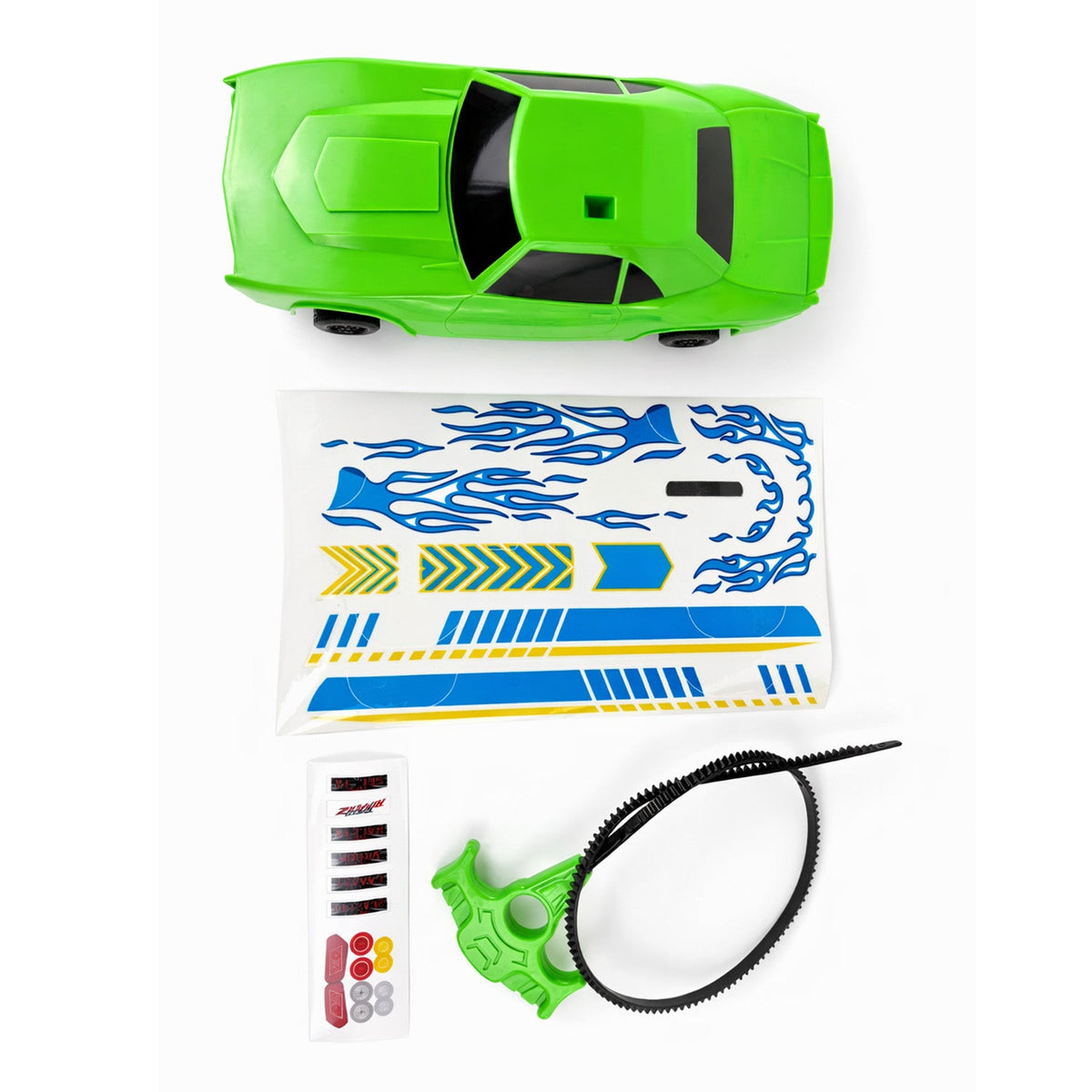 Speed Ripperz Nitro contents with rip cord and decals
