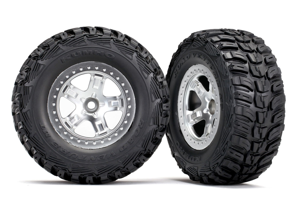 SCT Satin Chrome & Black Wheels & Kumho Tires