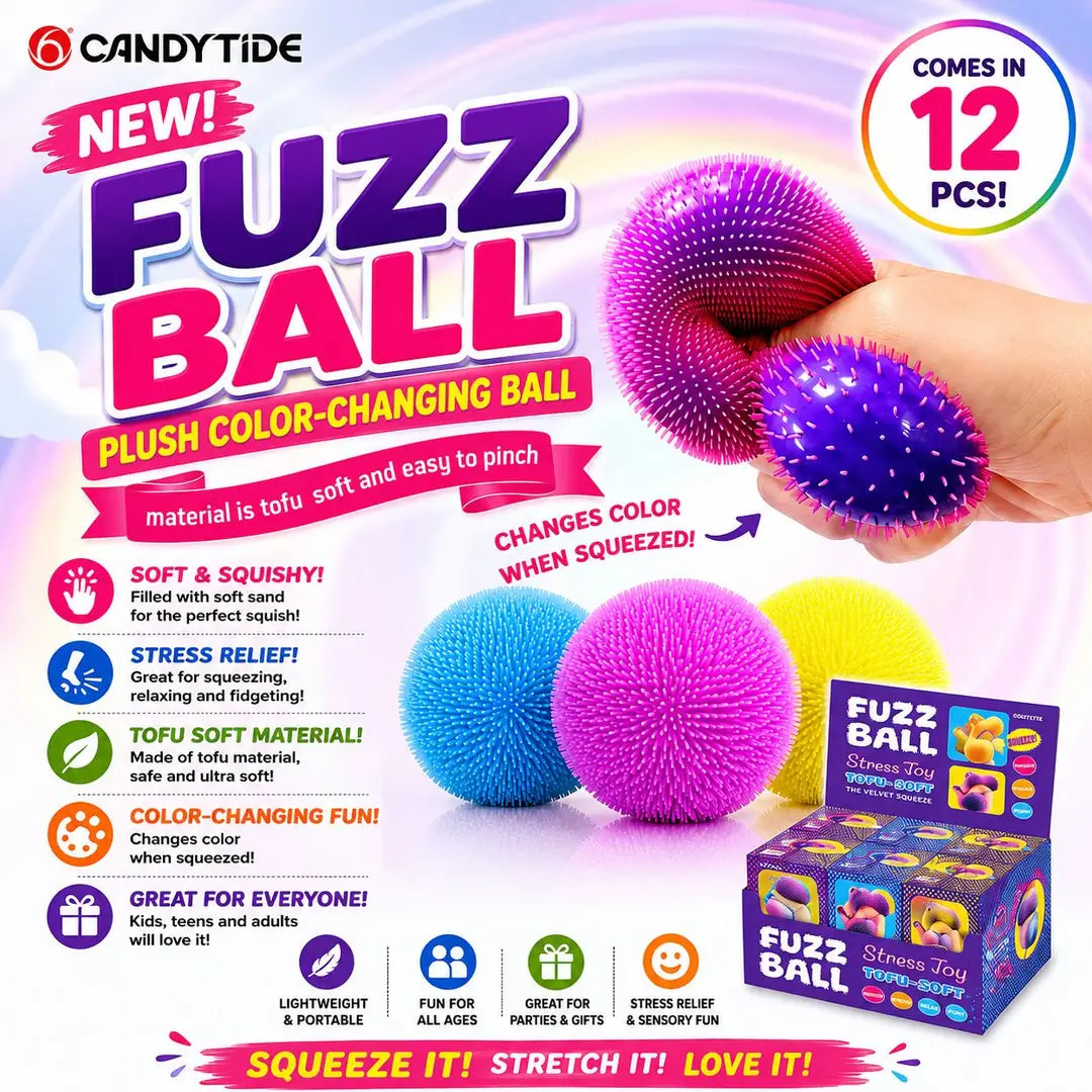 Fuzz Ball – Plush Color-Changing Squishy Ball