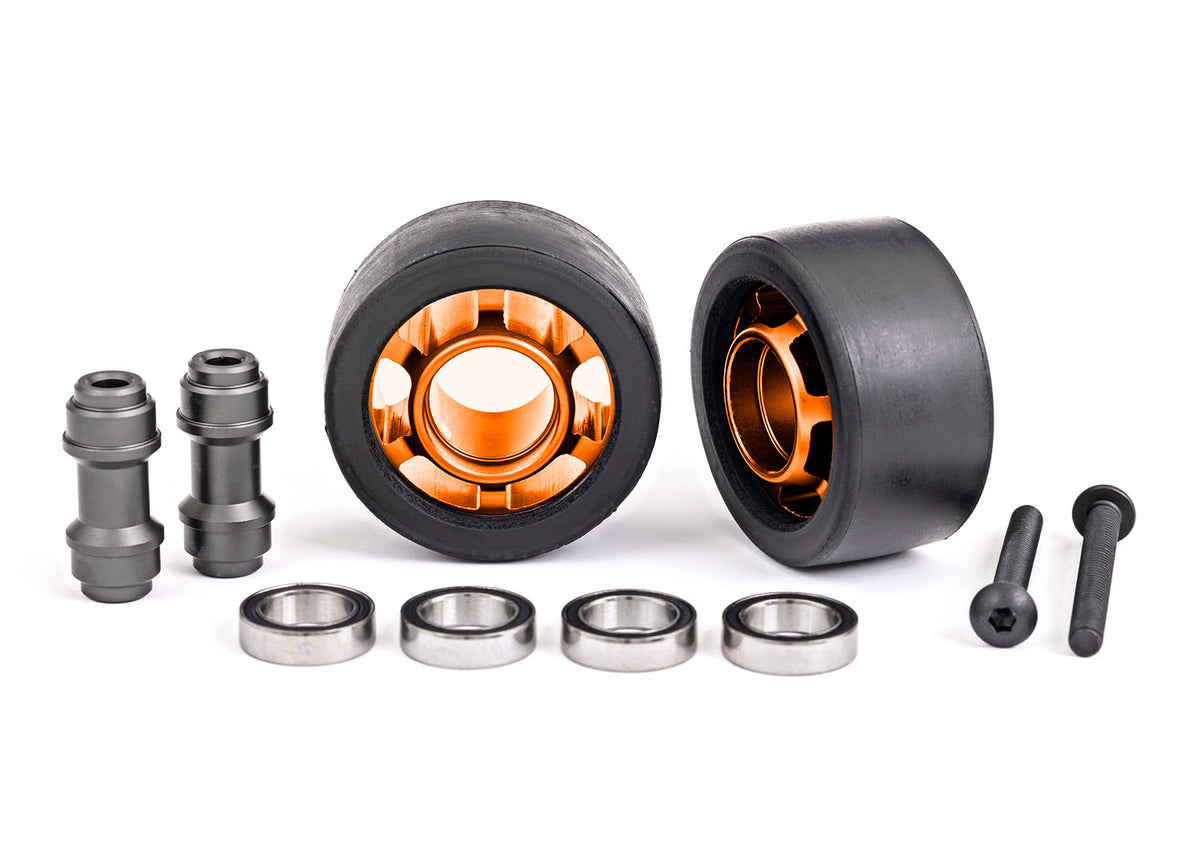 Traxxas 7775T X-Maxx/XRT Aluminum Wheelie Bar Wheels w/ Hardware (2)