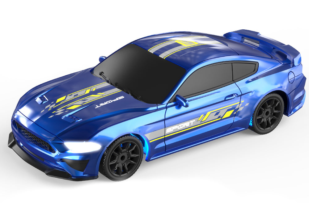 1:43 RC Drift Car - Mustang, Blue