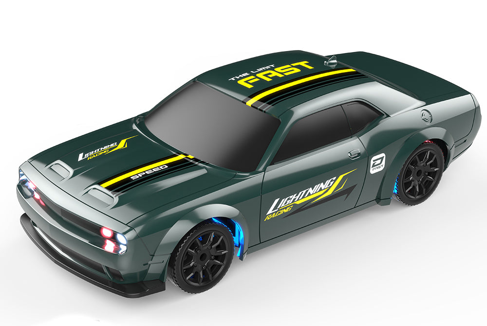 1:43 RC Drift Car - Challenger, Green