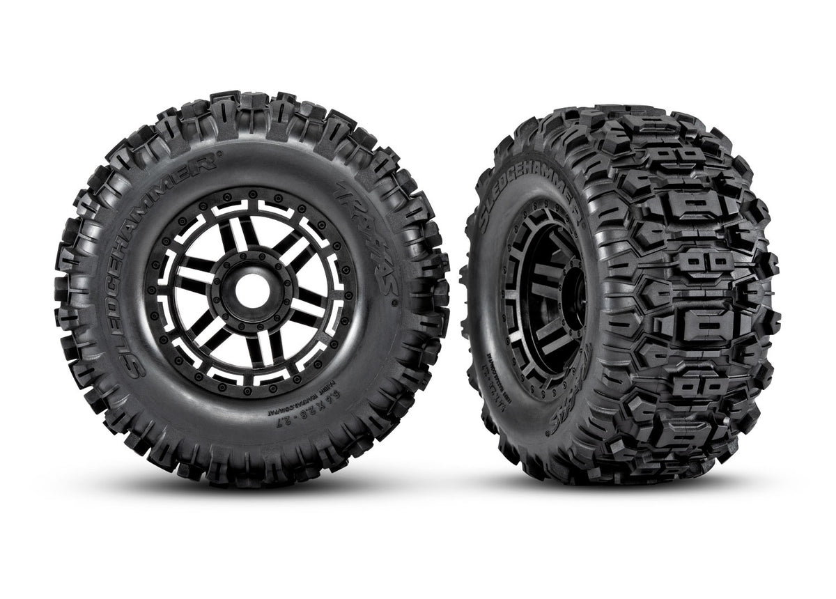 Maxx 2.8" Black Wheels & Sledgehammer Tires (2)