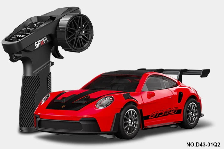 1:43 RC Alloy Porsche GT3 RS Drift Car - Red