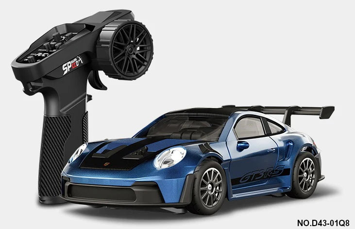 1:43 RC Alloy Porsche GT3 RS Drift Car - Blue