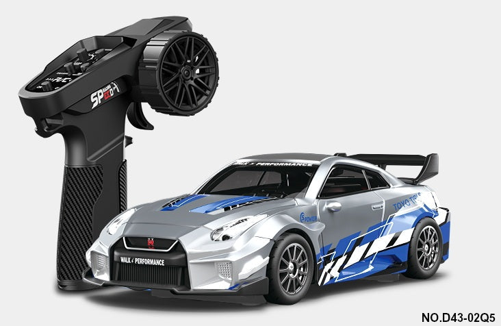 1:43 R/C Alloy Drift Car - Silver Blue