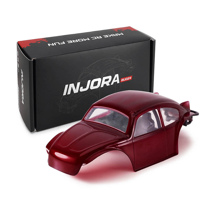 Injora BUG24 SCX24 body with interior, Burgundy