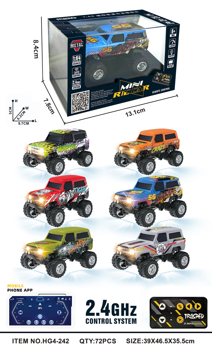 1:64 R/C Bronco Off-Road Vehicle with APP Control