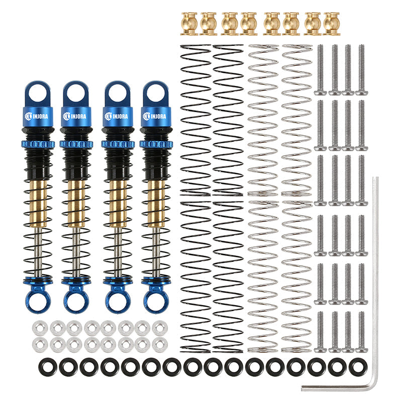 Axial SCX24 43mm Double Barrel Shocks - Blue