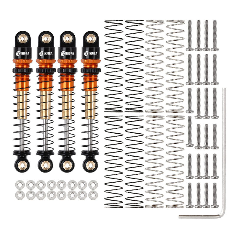 Axial SCX24 43mm Double Barrel Shocks - Orange