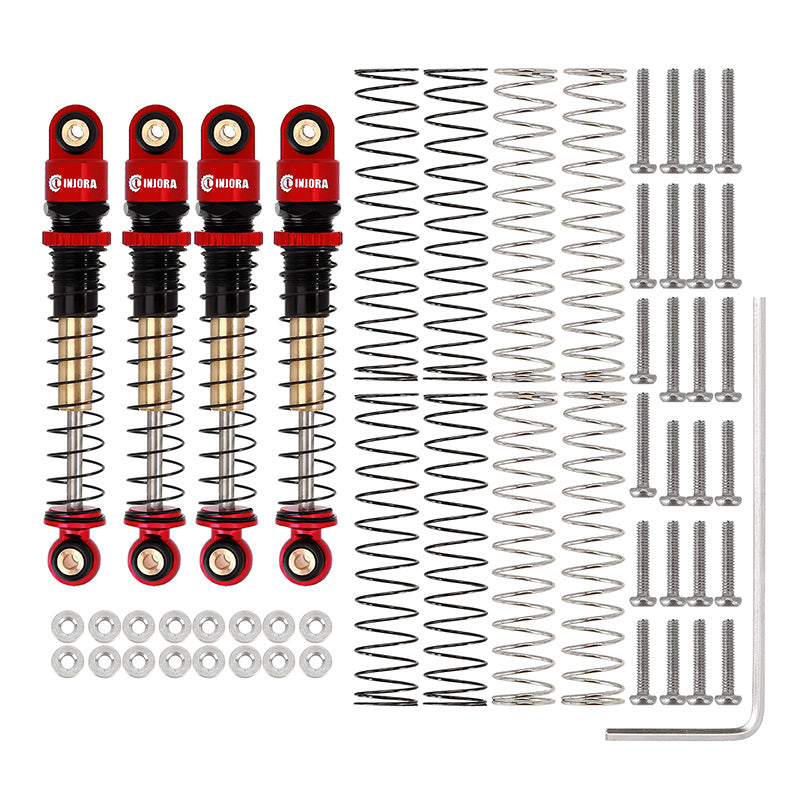 Axial SCX24 43mm Double Barrel Shocks - Red