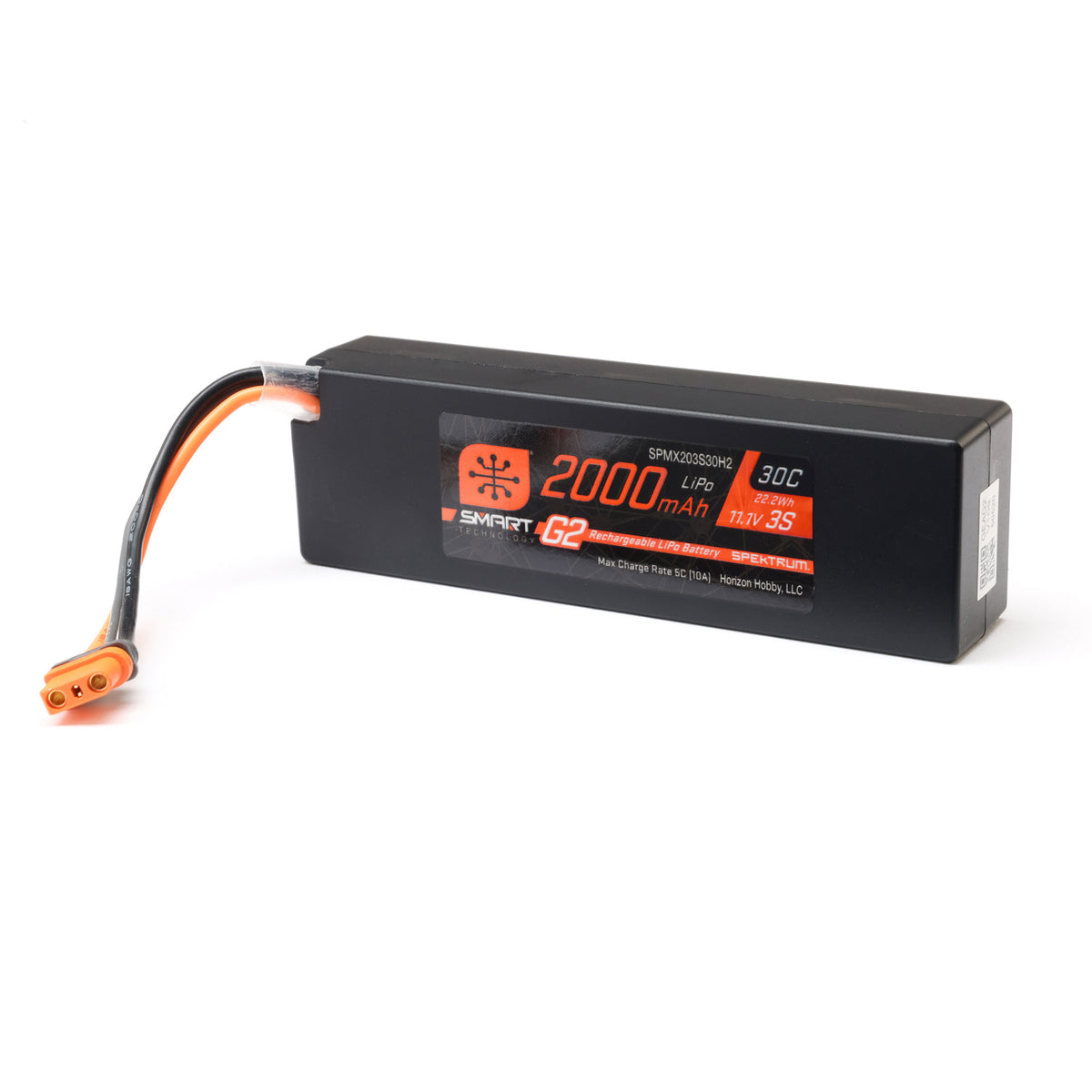 Spektrum 11.1V 2000mAh 3S 30C Smart G2 LiPo battery with IC2