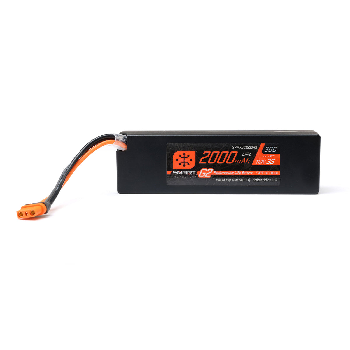 Spektrum 3S 2000mAh Smart G2 LiPo battery side