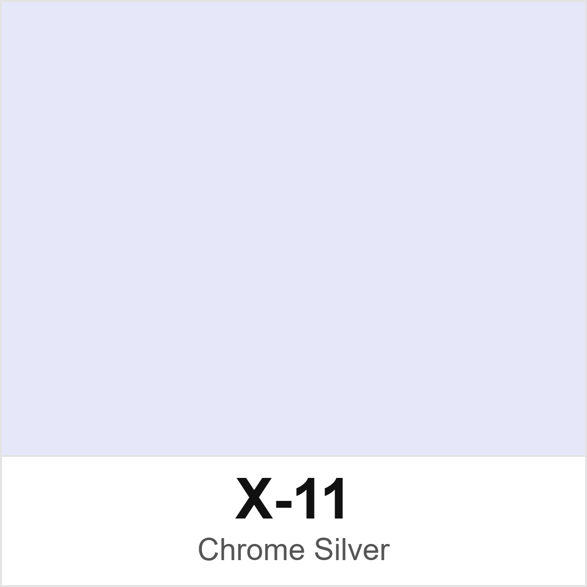 Tamiya X-11 Chrome Silver colour swatch