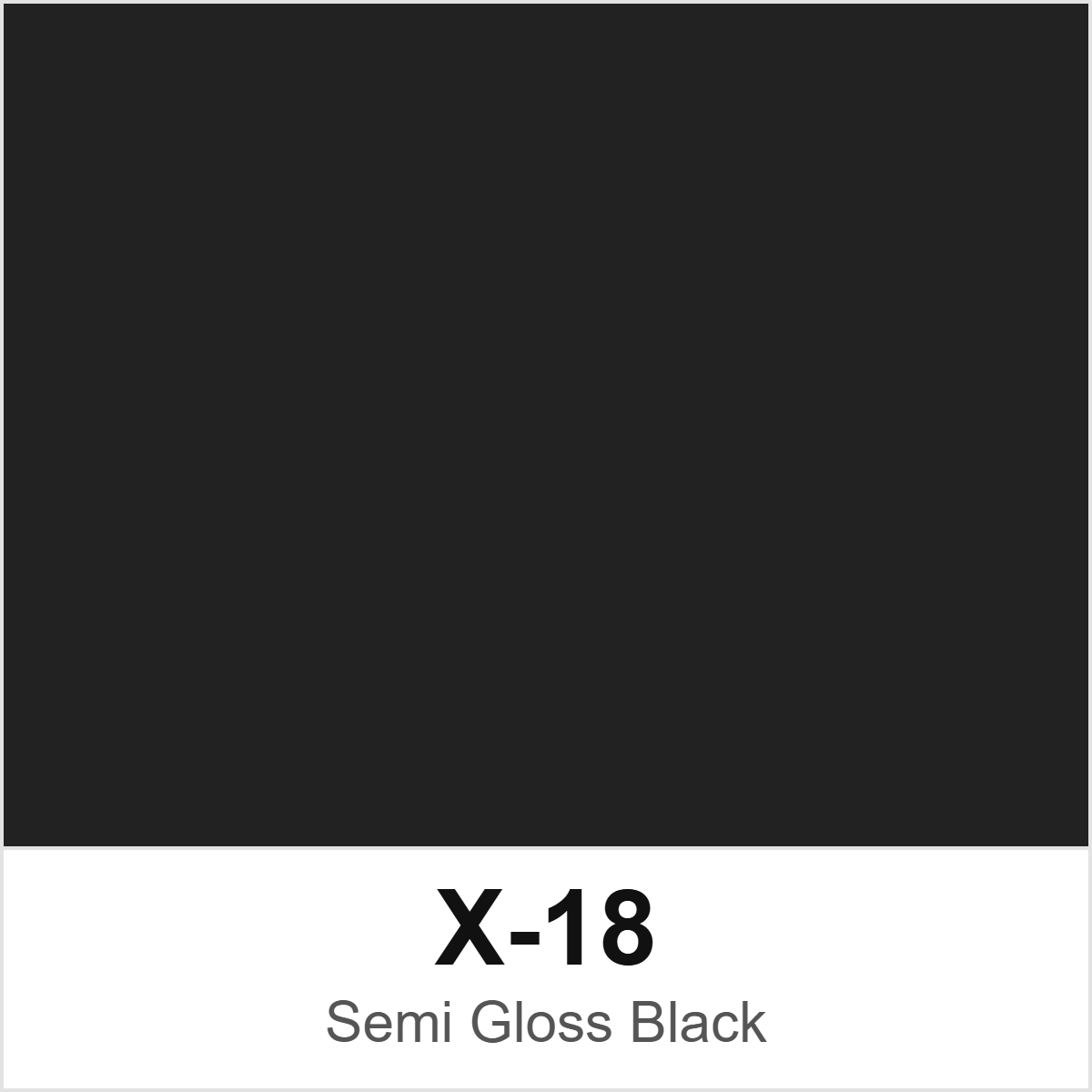 Tamiya X-18 Semi Gloss Black colour swatch