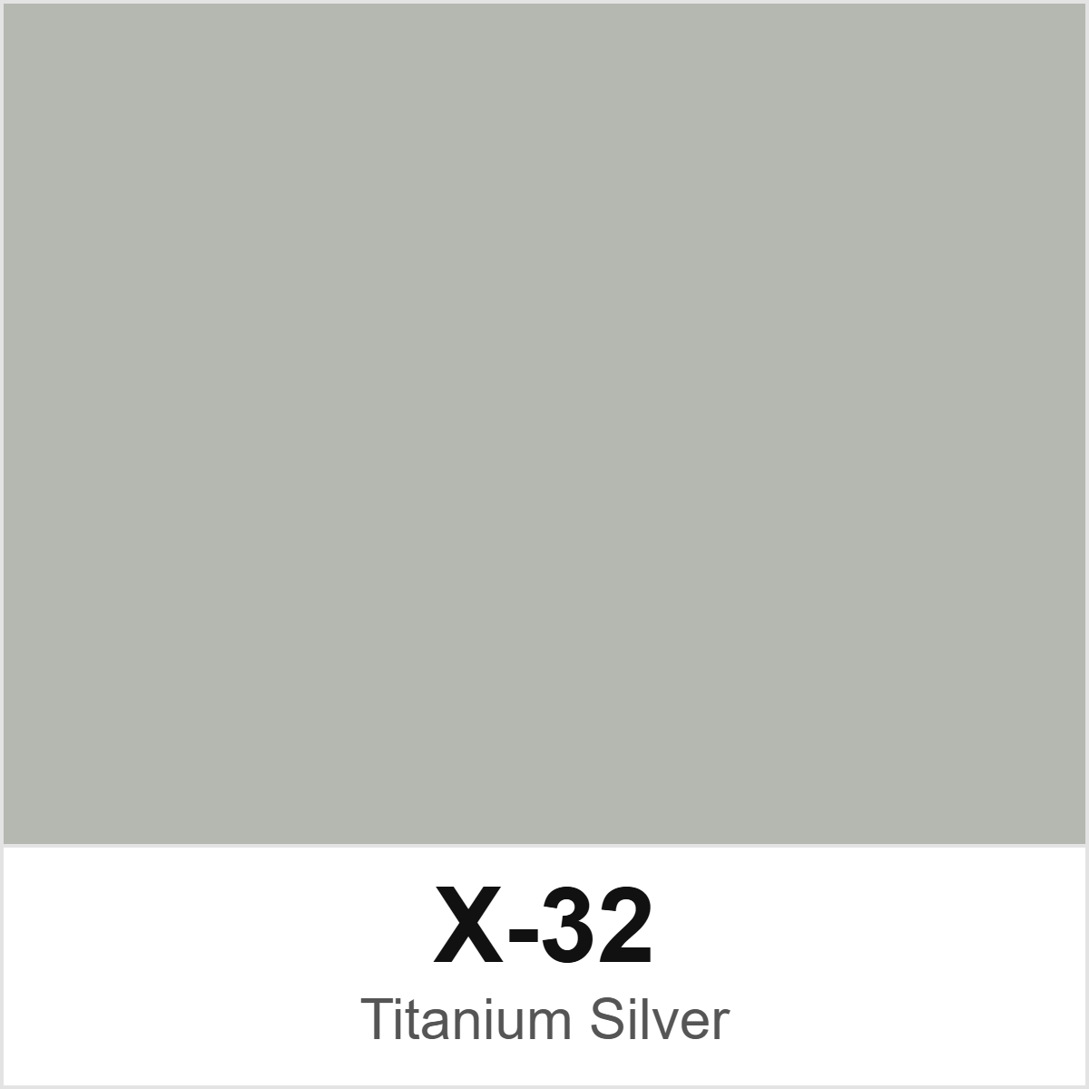 Tamiya X-32 Titanium Silver colour swatch