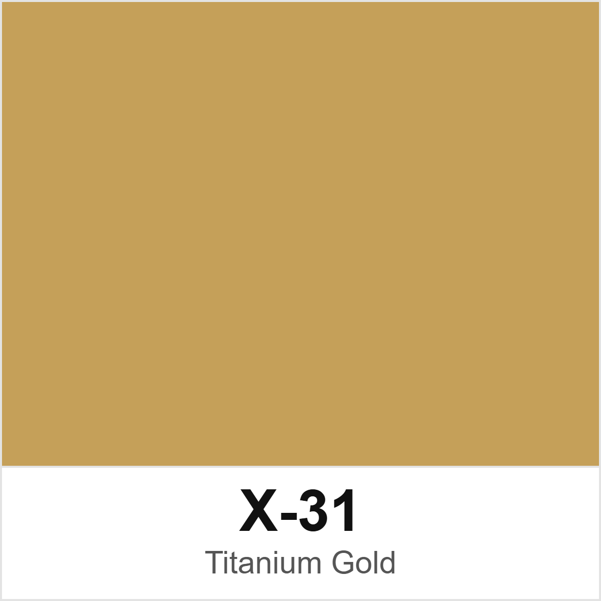 Tamiya X-31 Titanium Gold colour swatch