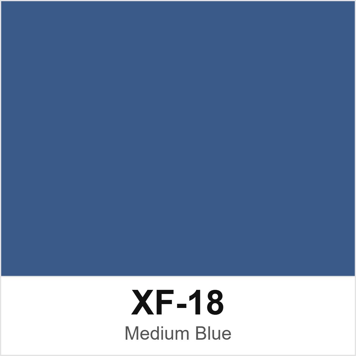 Tamiya XF-18 Medium Blue colour swatch