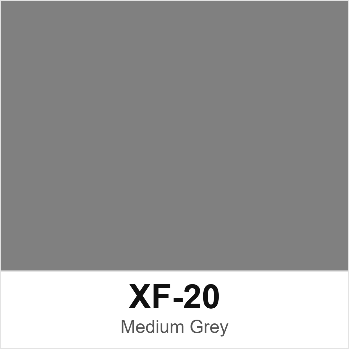 Tamiya XF-20 Medium Grey colour swatch