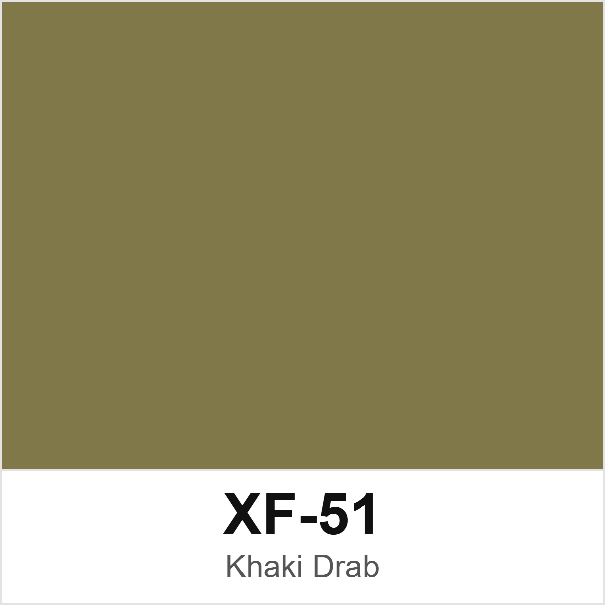 Tamiya XF-51 Khaki Drab colour swatch