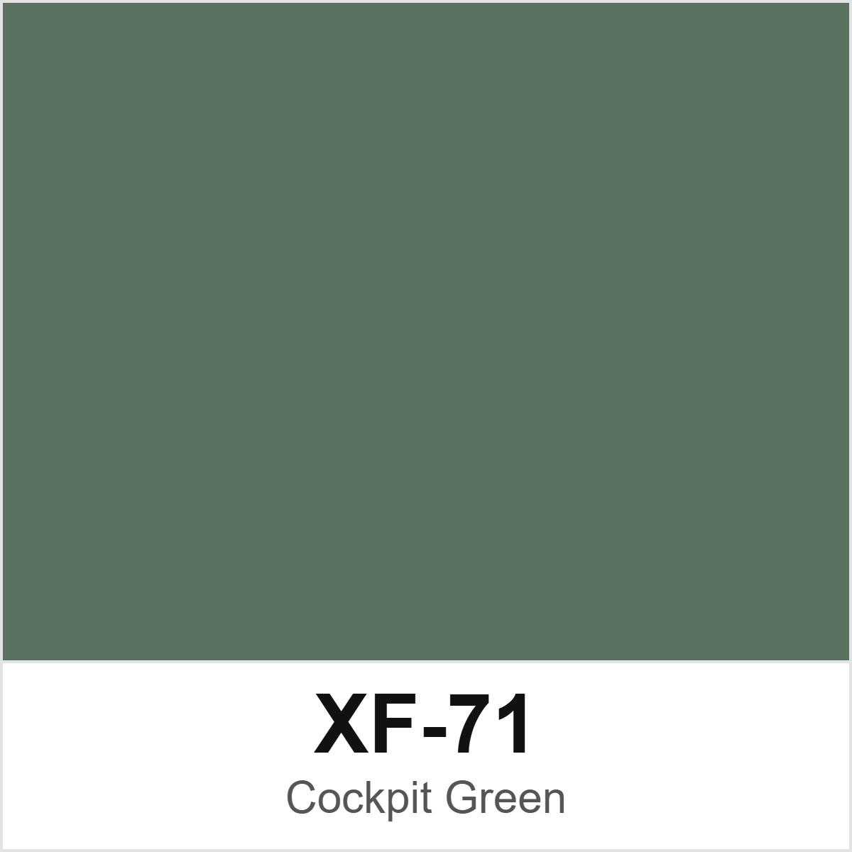 Tamiya XF-71 Cockpit Green colour swatch